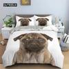 Cute Dog Bedding Set Microfiber 3D Pet Puppy Duvet Cover Animal Theme Quilt Cover Single Queen King For Child Boys Girls Bedroom
