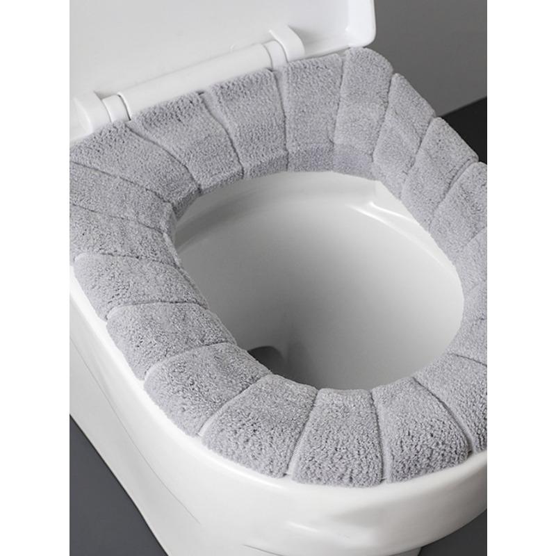 

1шт чехол на сиденье унитаза с вышивкой облаков, мягкая полиэстеровая теплая подушка сиденья для унитаза