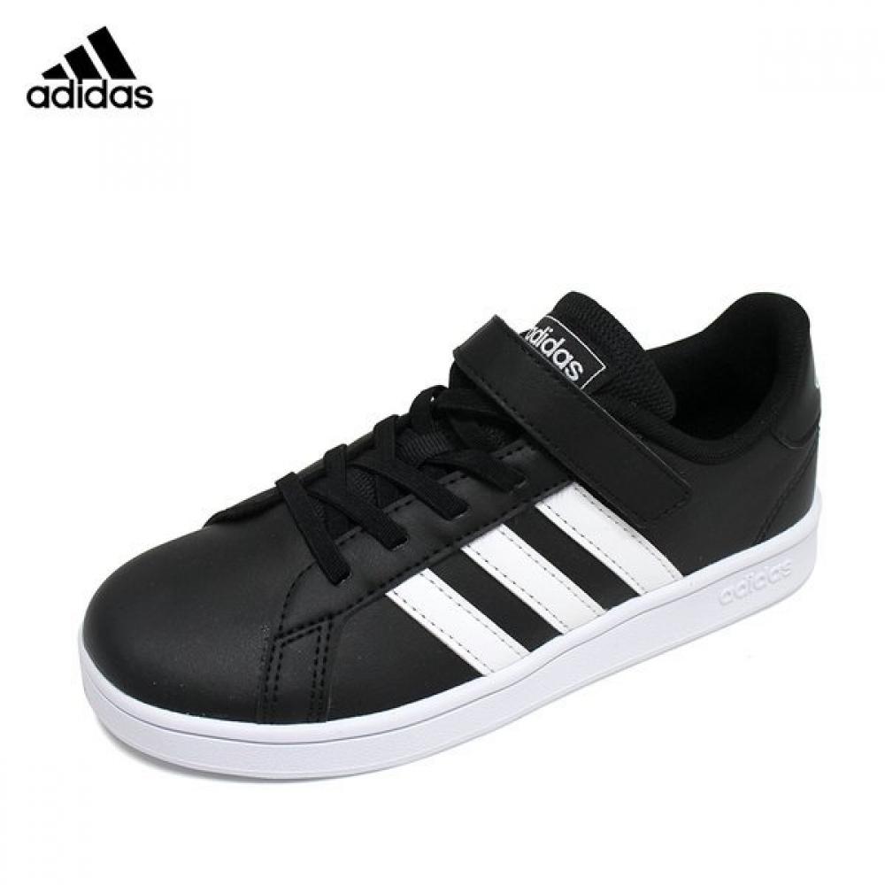 

Adidas Adidas Kids Grandcourt C Sneakers Black White Kids Junior Velcro Shoes EF0108