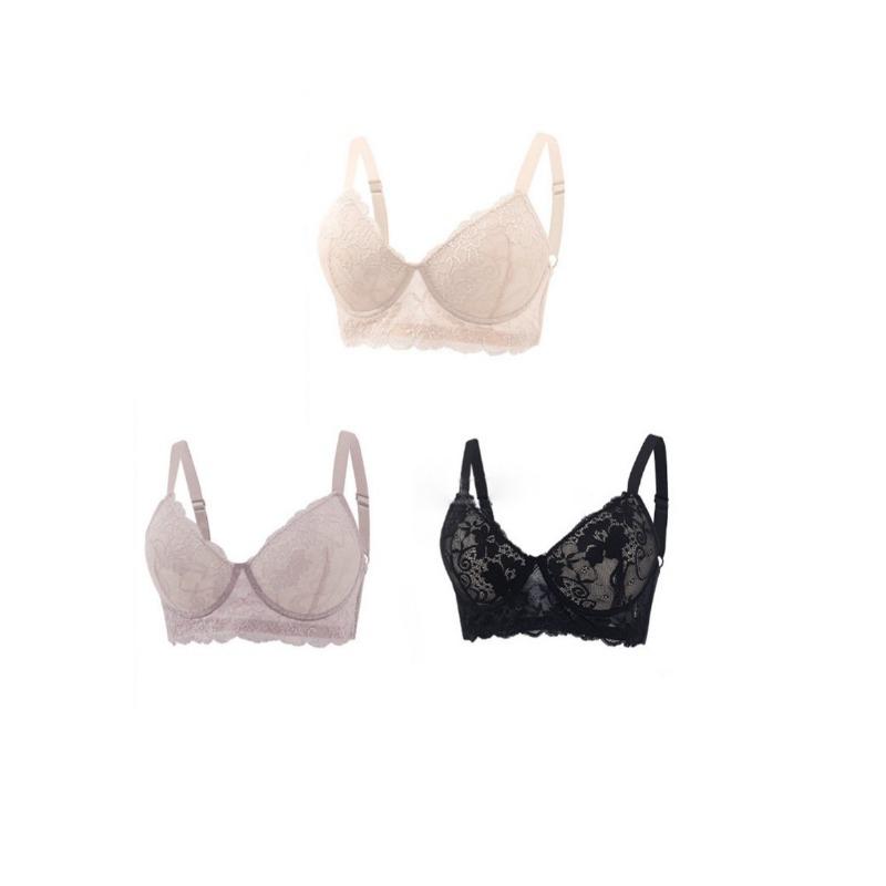 Dámská sexy krajková push-up podprsenka s kosticemi, plné košíčky, nastavitelná