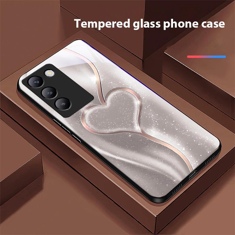 

Постепенная Любовь Большая Для Y72 33S 11 03 36 96 Lite 35 16 Iqoo 12 V40 SE 5G 29 40 21 30 X80 Pro Vivo Чехол для телефона из закаленного стекла Черный For vivo Y16