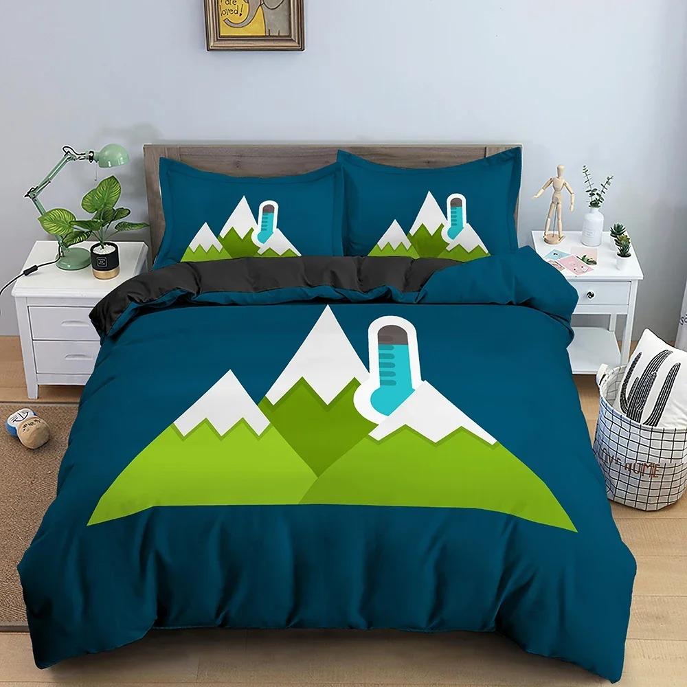 

Chart Printed Pattern Comforter Cover Package Creative Comforter Cover Full Queen Size King Dimension Size Bed Linen Package With Pillowcase EU Single 135x200cm