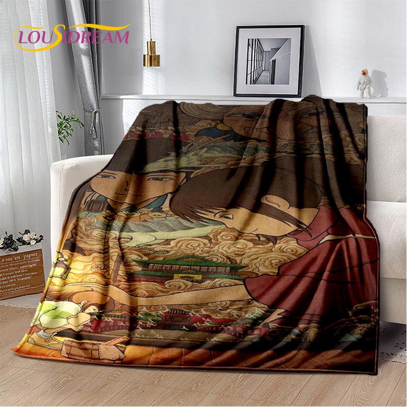 Spirited Away Cartoon Anime Soft Plush Blanket,Flannel Blanket Throw Blanket for Living Room Bedroom Bed Sofa Picnic Cover Kids