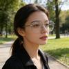 Lightweight Pure Titanium Large Frame Glasses for Women Men Oversized Small Face Unisex Retro Eyewear Classic