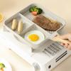 Multifunktionale Antihaft-Pfanne 3-Zonen-Grillpfanne Frühstückspfanne-Plancha Teiltopf Geeignet für-Gasherd Kochfeld