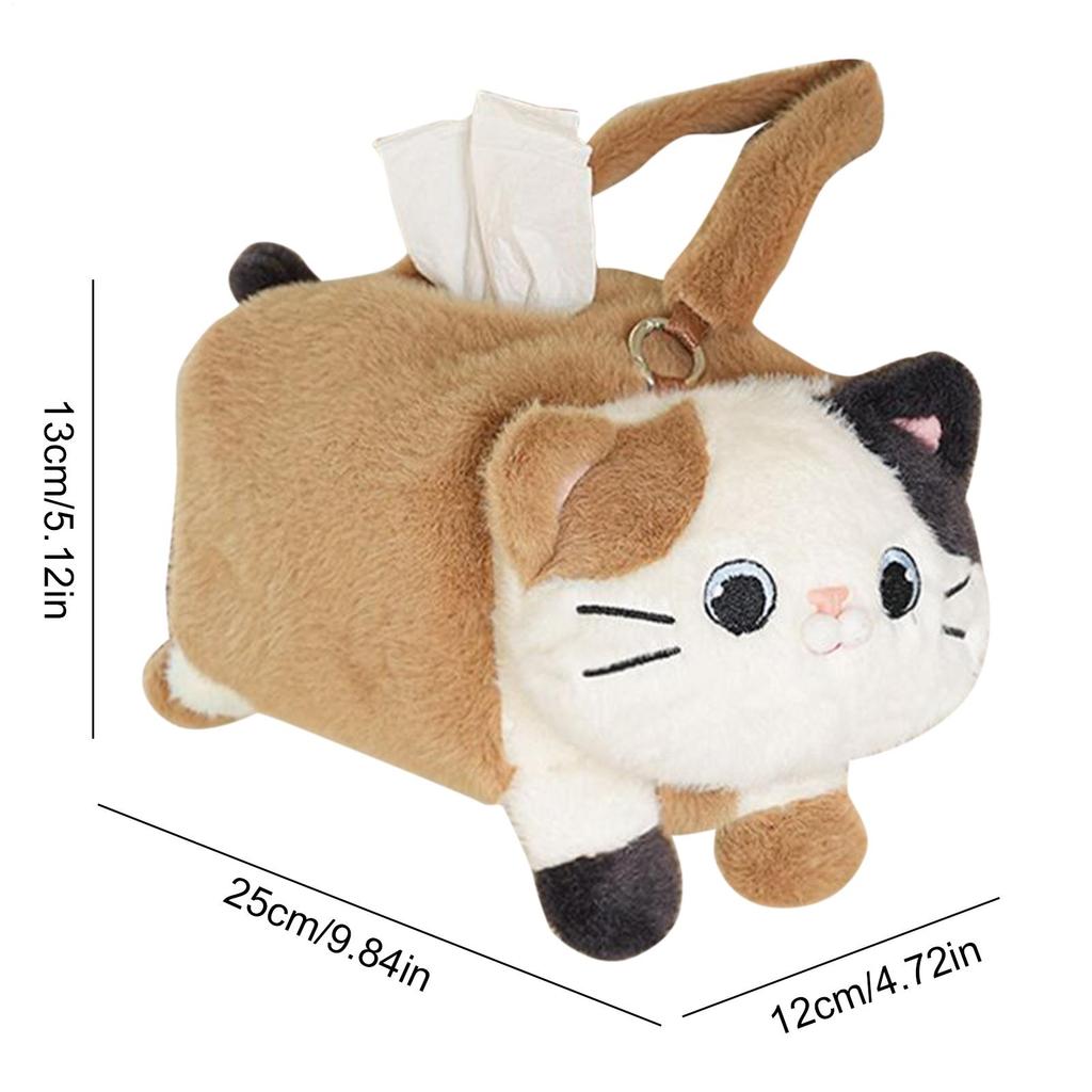 Tissue Box For Car Cartoon Cat Tissue Box Holder For Car Cute Decor Storage Organizer Napkin Dispenser For Headrest RV Armrest