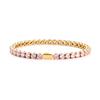 Multi-colored fashionable 4mm wide tennis chain, zircon sparkling hip-hop style exquisite jewelry bracelet for men and women