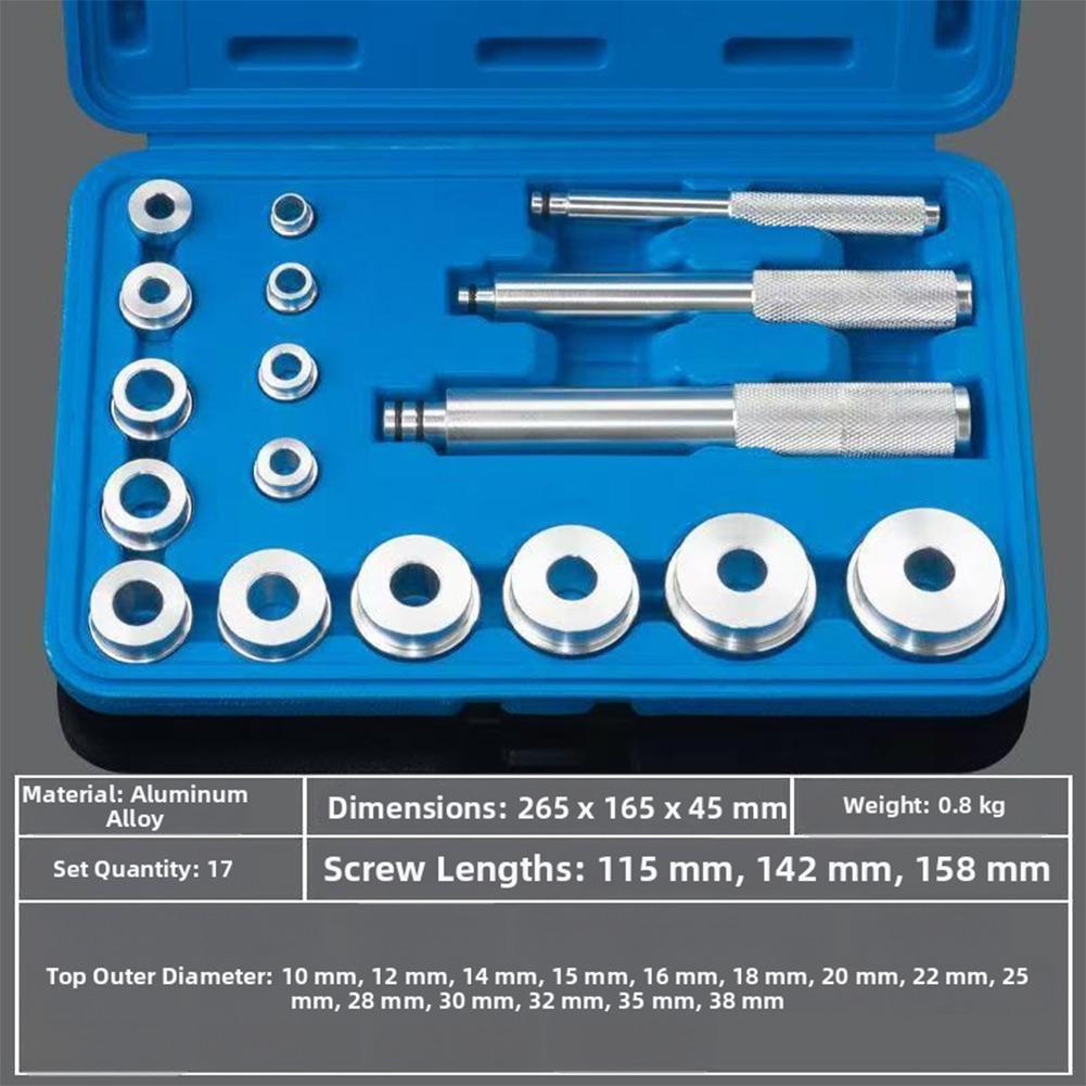 Bearing Race and Seal Mounting Tool Set 17PCS with Seal Drive and Bushing Drive for Effective Automotive Repair and Maintenance