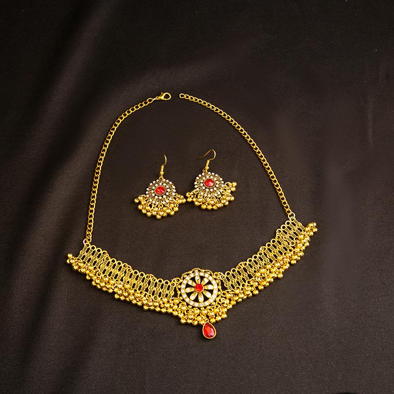 SKEDS New Arrival Bohemian Style Women Luxury Rhinestone Necklaces Earrings Trendy Lady Travel Party Jewelry Accessories Gift