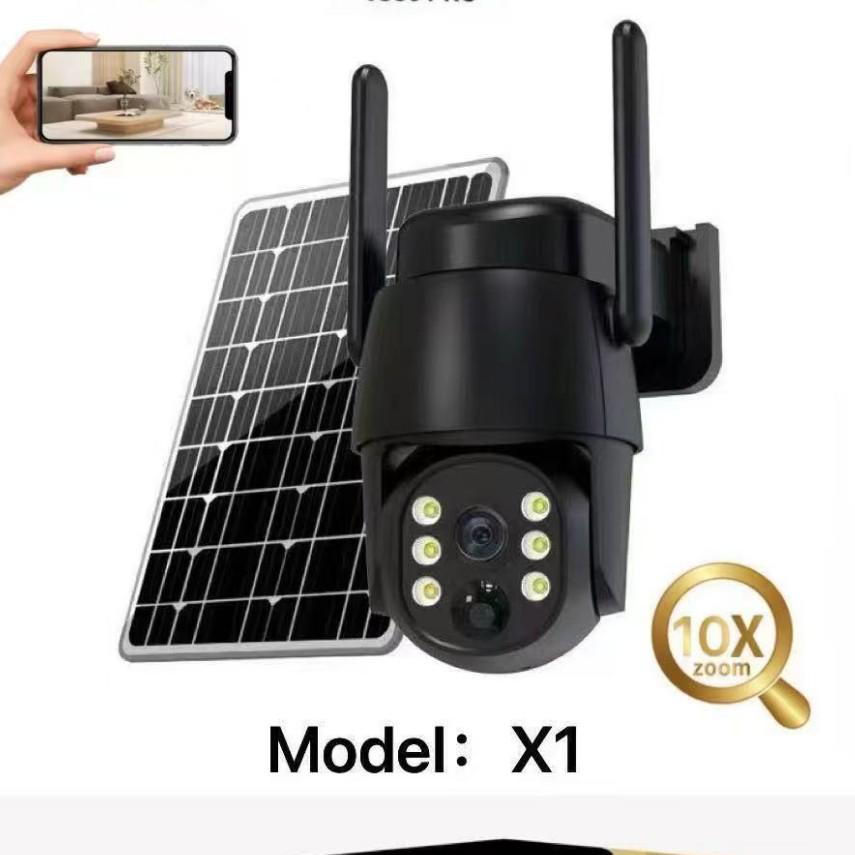 V380 4G Solar-Powered Outdoor Camera with Voice Intercom and HD Night Vision