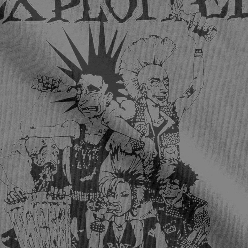 Vintage Punk Rock Band T-Shirts Men Women Round Collar Pure Cotton T Shirt The Exploited Short Sleeve Tees Birthday Clothes