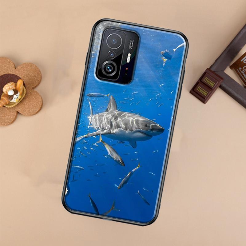 Ferocious Shark Animal Case For Xiaomi POCO X7 X6 X5 X3 Pro F3 F5 F6 M6 Pro 13 14 Ultra 11T 12T 13T 14T Pro Cover