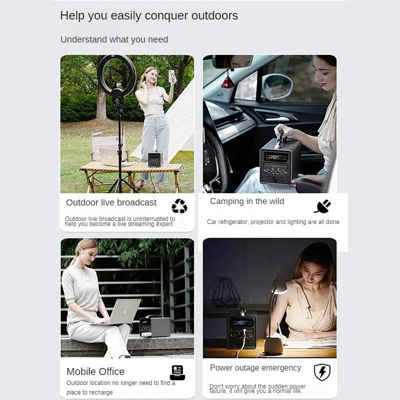 Power Up All Your Devices with High-Power Mobile Supply Outdoor 220V Portable Car High Spare Battery