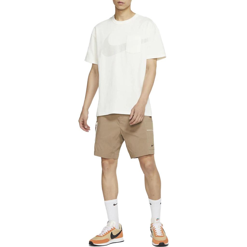 Nike T Shirts Men's White Crew Neck Moderate Straight Fit DO1930-133