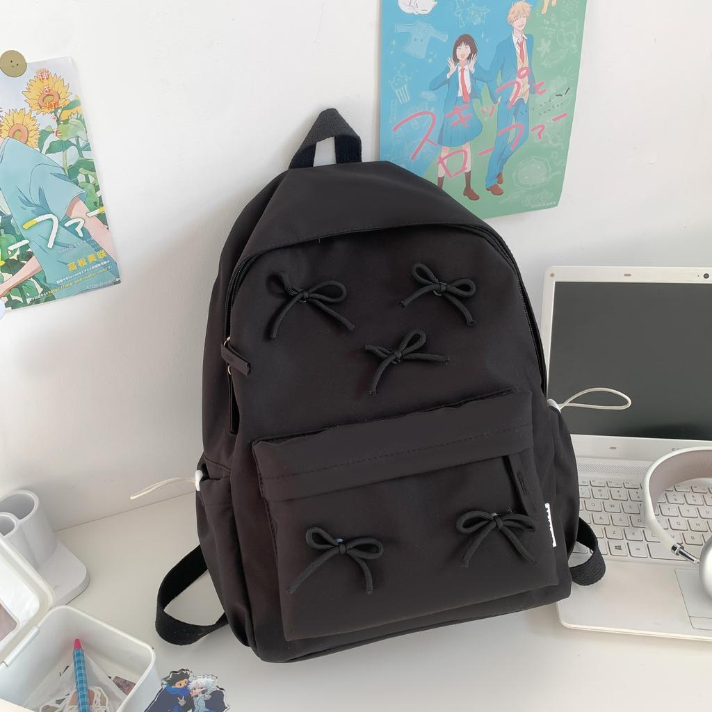 Schoolbag1011 new bow schoolbag girls versatile high value design sense backpack niche light fashion middle school students