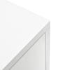 Modern Shoe Cabinet, White Shoe Cabinet with High-Gloss Front and 16-Color LED Light (80 x 25 x 96 cm)