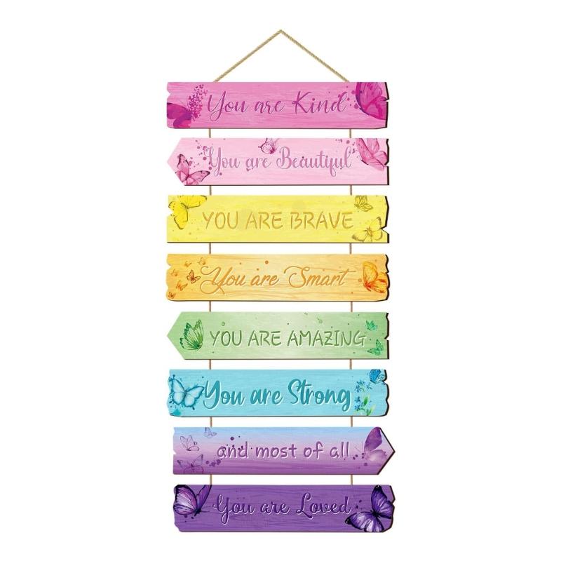 Wooden Hanging Motivational Wall Art Decoration Sign Inspirational Wall Art Decors Inspiring Positive Quotes Wall Decors