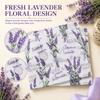 Lavender Floral Paper Napkins 40Pcs 2-Ply Table Napkins for Tea Party Wedding Birthday Decor