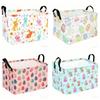 Cartoon Rectangular Easter Basket with Handle Easter Room Decor Storage Organizer Bin Box Foldable Clothes Laundry Hamper