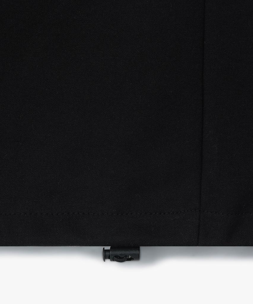 Peopeupeopeudebteu Side Pleats Wide String Sweat Pants Black