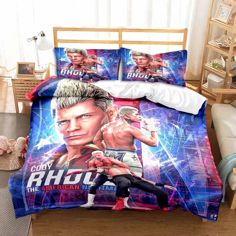 

Пододеяльник Cody Rhodes Cool American Nightmare Комплект постельного белья Soft Adult Kids Bedroom Single Double King Size Bed Set Boys Gift 173x218cm 3pcs
