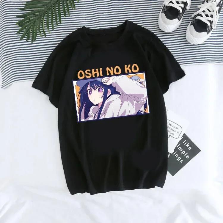 Women T-shirt Manga Anime Oshi No Ko Harajuku Ullzang T Shirt Summer Short Sleeves Casual and Fashionable Versatile