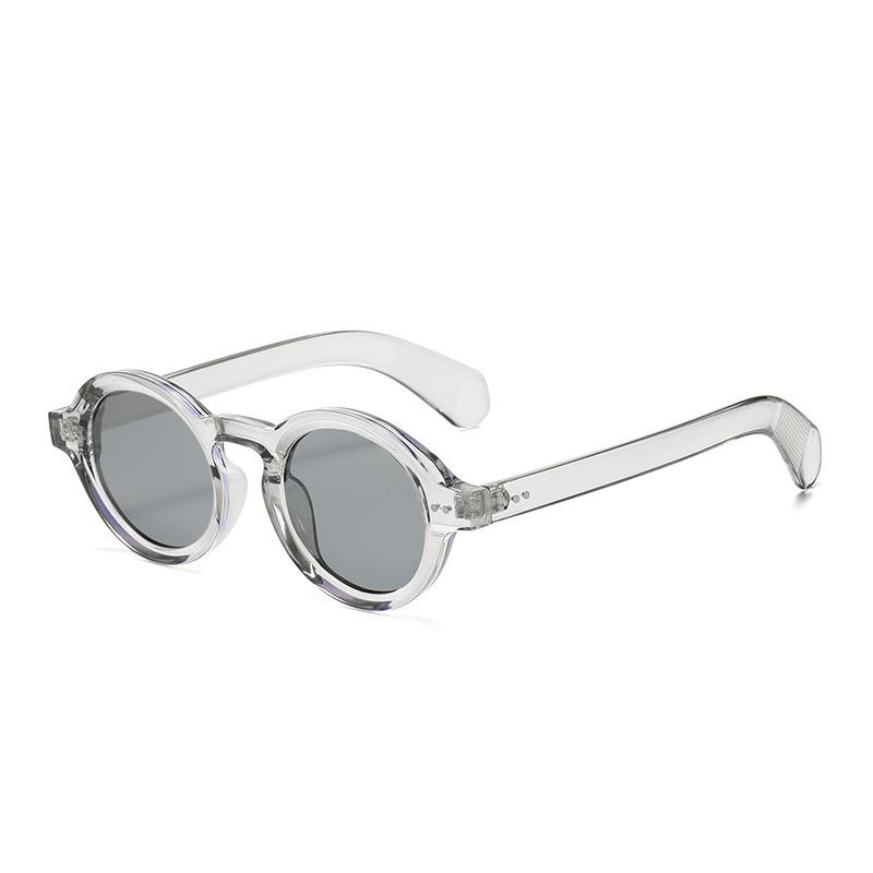 Lnfcxi Retro Round Women Sunglasses Fashion Rivets Decoration Men Punk Shades Uv400 Leopard Sun Glasses