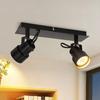 Ceiling Spotlight - NETTLIFE - 2 Lights - Black - 350° Rotatable - GU10