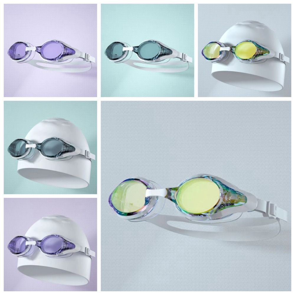 

Waterproof Race Swimming Goggles Hat High Definition Swimming Goggles Cap Set Adult