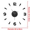 3D Wall Clock DIY Mirror Wall Stickers Home Decor Quartz Needle Watch Living Room Removable Art Decal Sticker reloj de pared Hot