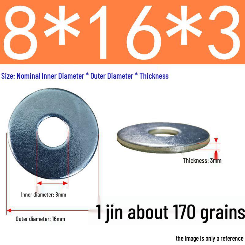 Galvanized Oversized Metal Washers M3-M60