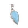 Natural Republic Larimar Gemstone 925 Solid Sterling Silver Pendant 1.25'' C9g57