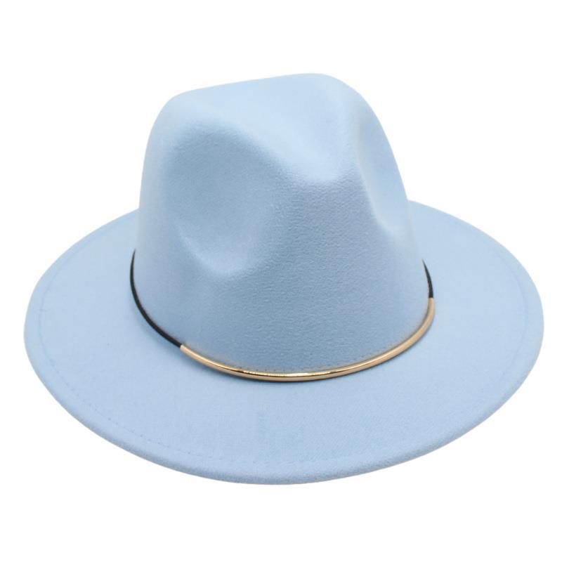 Top Hat Wool Felt Hat Men'S And Women'S Wool Hat Jazz Hat Flat Edge Sun Hat Tide