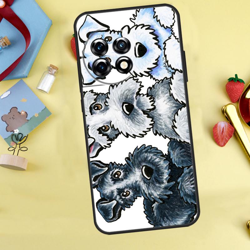 Miniature Schnauzer Dog Art Case For OnePlus 13R 12R 13T 15 13 12 11 10 9 10R 10T 8T Nord 5 CE 4 2 3 Lite N20 N30 Cover