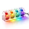 Light Up 4 Keys Finger Keyboard Keycap Stress Relief Fidget Toy Keychain Key Led Button Pinch Tester Office Desk Accessory