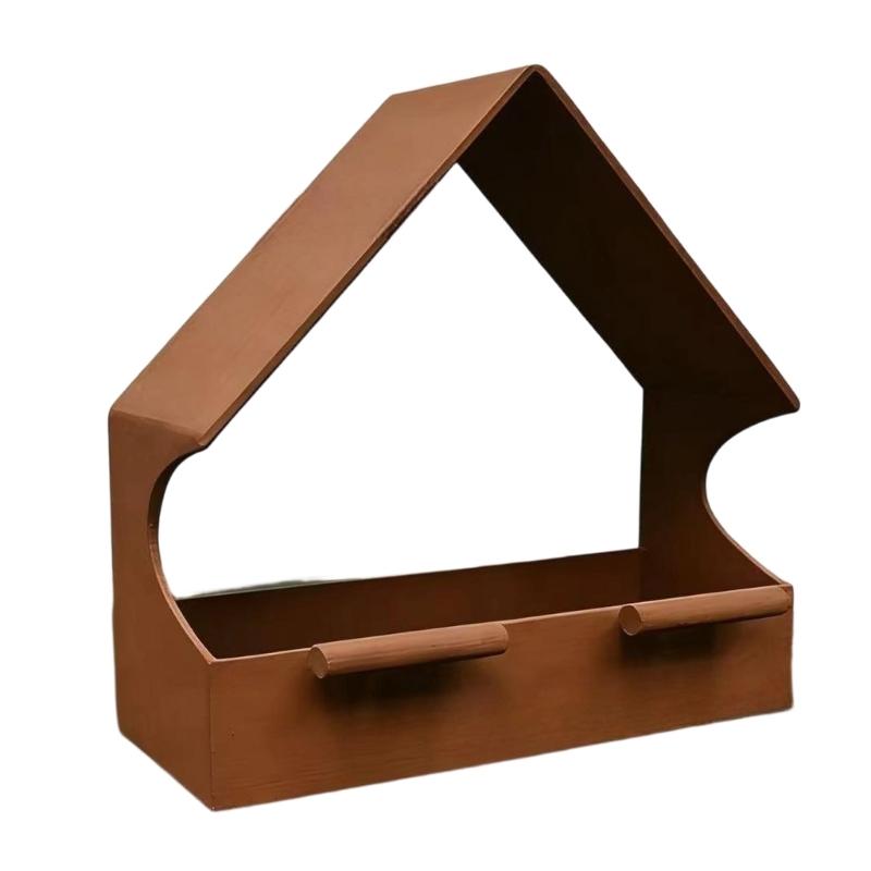 

Large Capacity Weather Resistant Birds Feeders for Window Mount Transparents Easyly to Install Attracts Various Birds коричневий