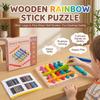 Wooden-Rainbow Stick Puzzle Toy For Kids Logic Thinking Training Board Game