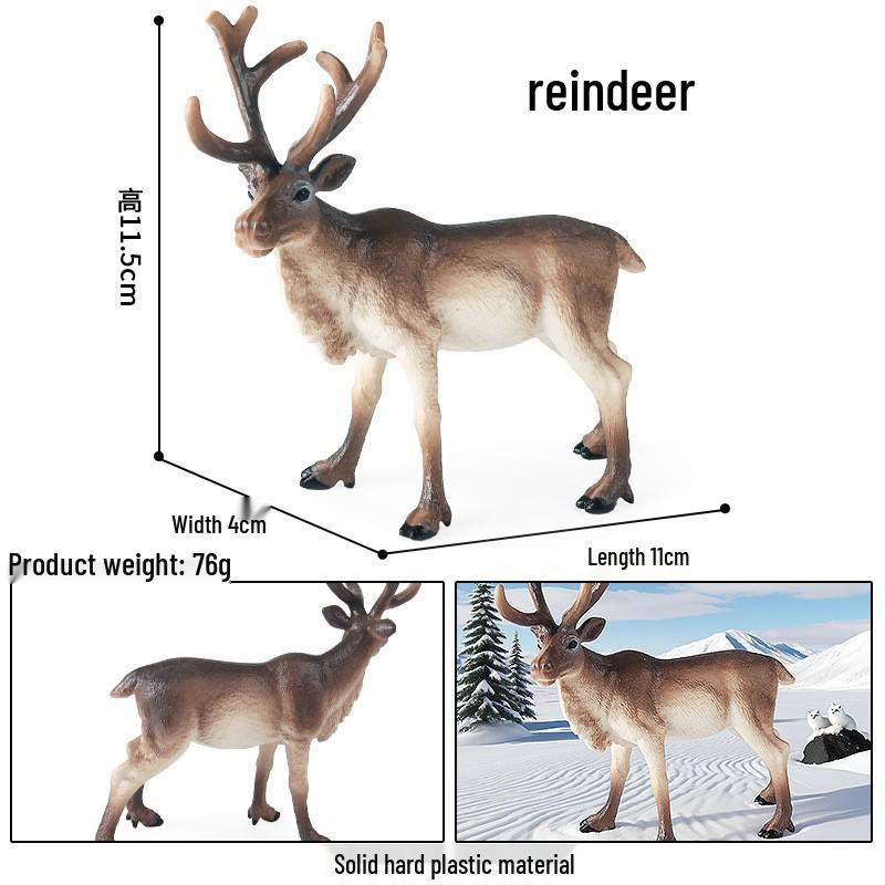 Wildlife Simulation Model: Tiger, Lion, Panda, Elephant, Rhinoceros, Kangaroo, Leopard, Horse, Sheep Toy Set