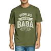 T Shirt Men Casual Round Neck Tee Oversized Summer Boys T Shirt Worlds Best Baba Ever Short Sleeve Relaxed Fit ONeck Tshirt