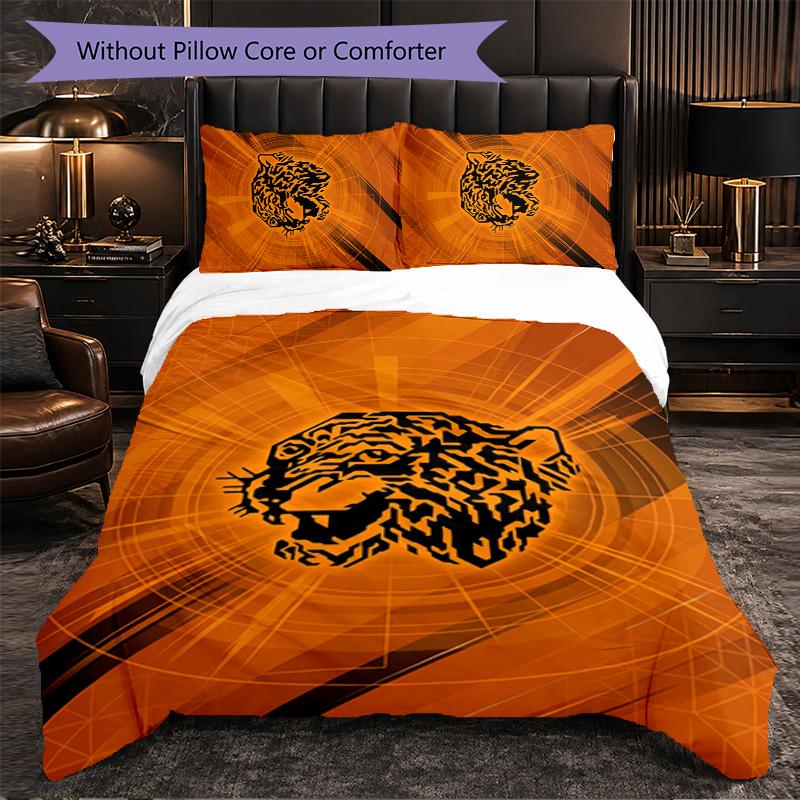 Set Biancheria da Letto Hull FC Pattern in Microfibra 3 Pezzi Copripiumino Decorativo per Camera da Letto Uso Domestico