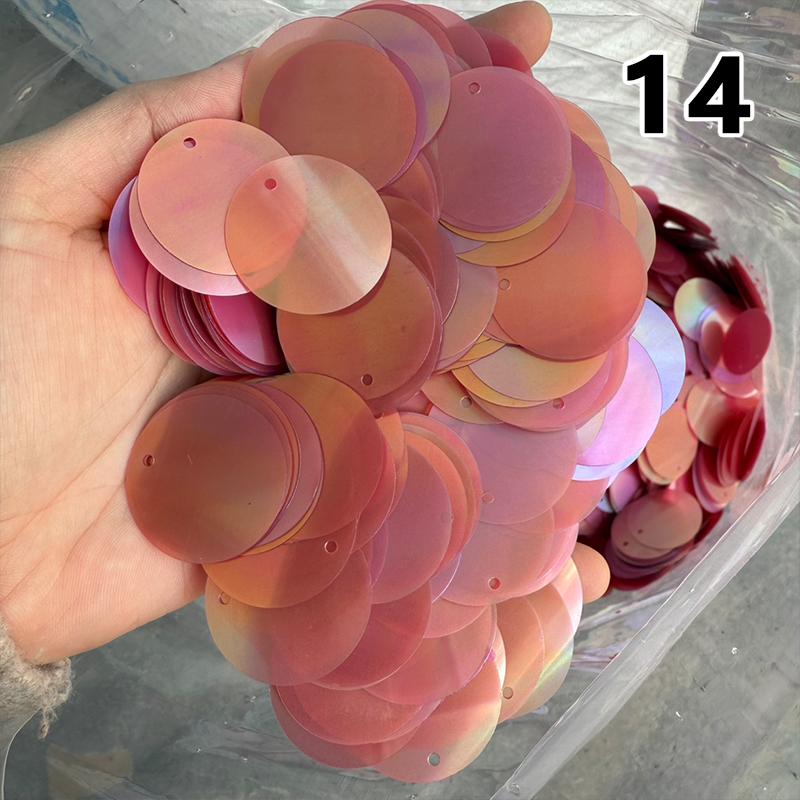 30Χιλ. Πολύχρωμα Καραμέλα Μεγάλες Πούλιες με Τρύπα Pet Στρογγυλές Πούλιες Ραφής Χειροτεχνίας Διακόσμηση Νυφικού Αξεσουάρ DIY Χαλαρές Πούλιες