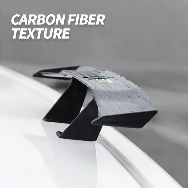 1pcs Carbon Fiber Car Mini Racing Rear Small Wing Spoiler For BMW X3 X5 M5 M3 E46 E90 E60 F10 E39 F30 E36 G30 E87 E70 E91 E30