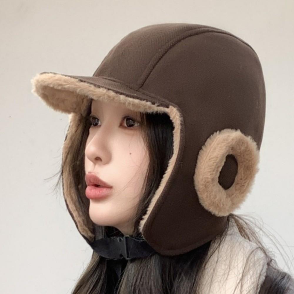 Ear Protection Bomber Hat Plush Ski Earflap Bonnet Fashion Lei Feng Hat  for Men Women