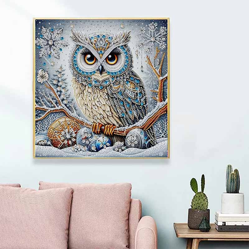 New Arrival 5D DIY Full Circle Diamond Painting "Owl" Embroidery Cross Stitch Home Decor Gift