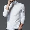 CHROME CRANE Turtleneck High Neck Long Sleeve Size Men's T-Shirt (LPT017) (03.White, M)