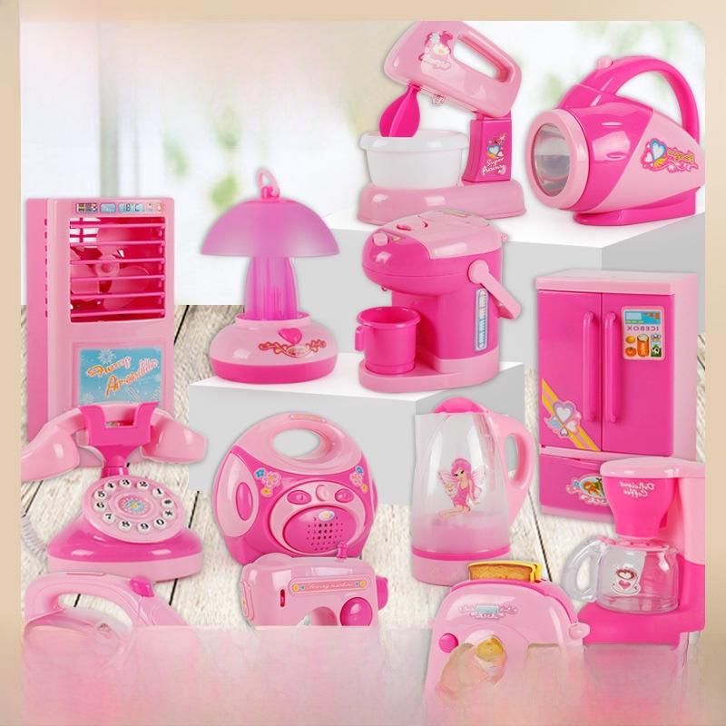 Children's TikTok-Inspired Mini Kitchen Set: Play House Appliances - Fridge & Washer