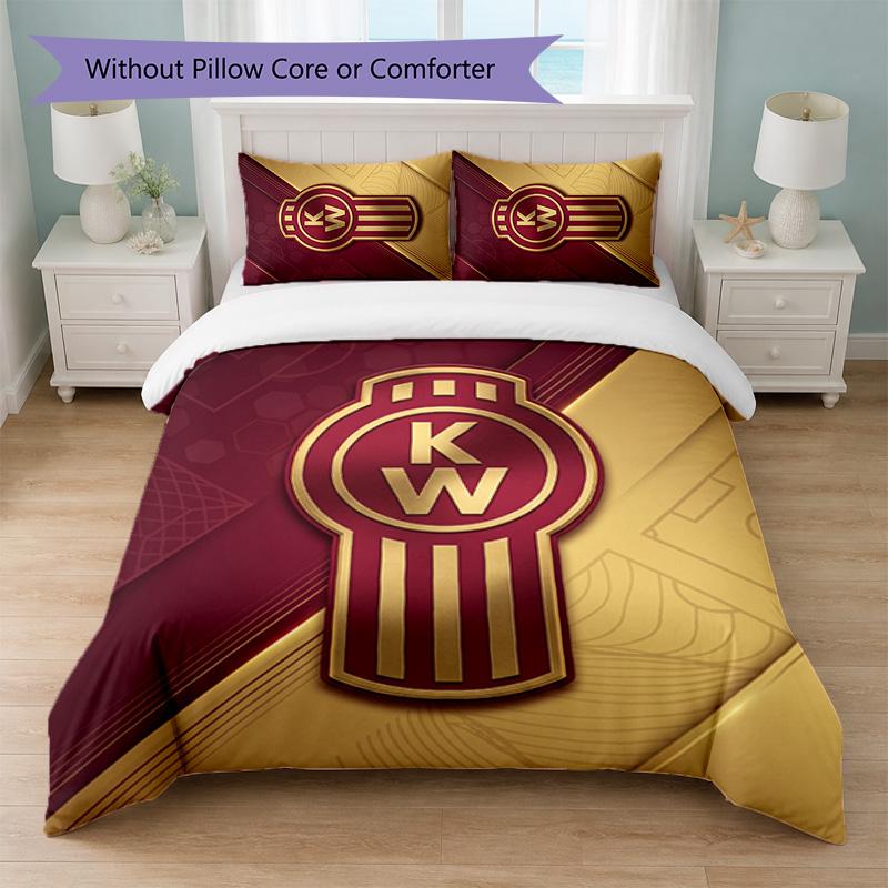 Set Biancheria da Letto Kenworth Stampa 3 Pezzi Copripiumino con Due Federe Biancheria da Letto Morbida per Camera da Letto Domestica