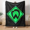 Werder Bremen Football Club Flannel Blanket, Green Diamond Logo Print Throw Blanket, Soft Warm Sofa Bed Blanket for Soccer Fans Home Decor Gift