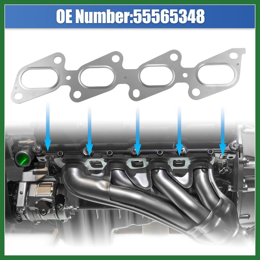 Motoforti Exhaust Manifold Gasket Engine Intake Manifold Seal for Buick Encore 1.4L 2013-2021 for Chevrolet Cruze 1.4L 2011-2016 No.55565348