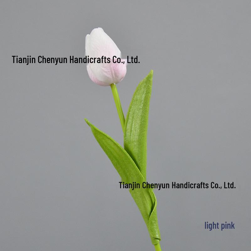 PU Mini Tulip Single Stem Artificial Wedding Bouquet - Fake Flower for Home Decoration and Arrangements